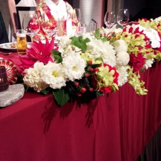 新郎新婦テーブル