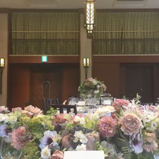 ボールルームの高砂から