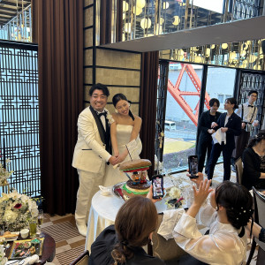 披露宴会場からも東京タワーが望める大きな窓が素敵でした|511304さんのThe Place of Tokyo（ザ プレイス オブ トウキョウ）の写真(2472934)