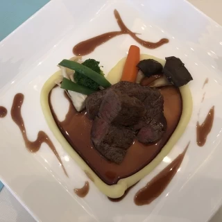ハートの料理に一目惚れしました。
