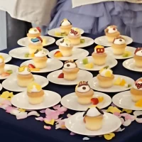 カップケーキをゲストに配りました