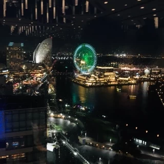 披露宴会場から見える夜景