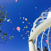 バルーンリリースのときの空。とても綺麗