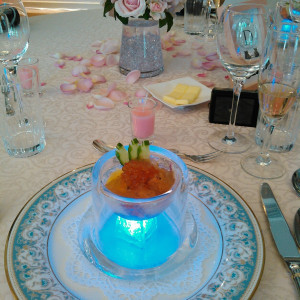 テーブル装花、お料理共にステキでした！|512746さんのプリティチャペル大宮（ セントパルク教会 ）の写真(677671)