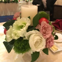 各テーブルの装花