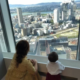 子どもたちも外を見て楽しそうでした。