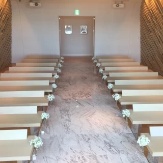 落ち着いた爽やかな会場！