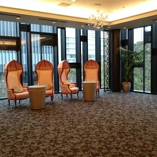 ウェルカムドリンクができる場所です。