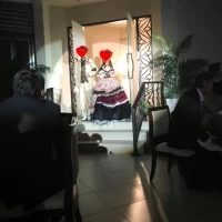 お色直し後、シルエットドアから入場しました。