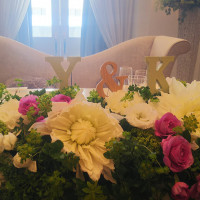 大輪の花がメインテーブルを飾り豪華でした