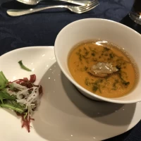 アサリの茶碗蒸しのような、スープ？