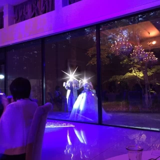 お色直し後、ガーデンから登場演出。