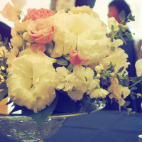 テーブル装花は可愛いくて好きでした。