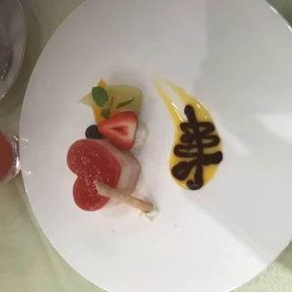 コースのデザート
