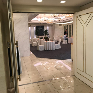 試食会会場入り口。