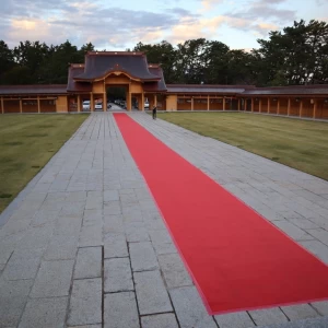 回廊と毛氈と参道です|518995さんの新潟縣護国神社の写真(708492)