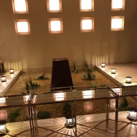 ラウンジの水演出