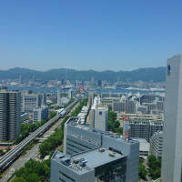 ブッフェ会場から見た神戸の景色