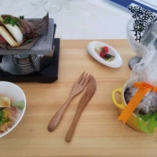 岐阜らしく飛騨牛のステーキを頂きました