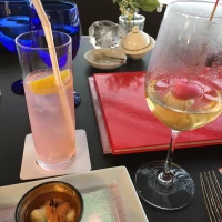 お吸い物がガラスに