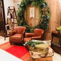 披露宴会場前のロビー