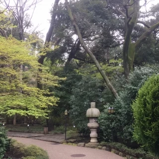チャペルに向かう道（参列者）
