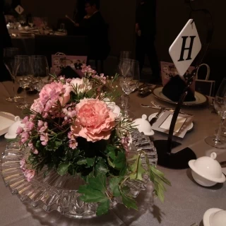 テーブルのお花が可愛かったです。