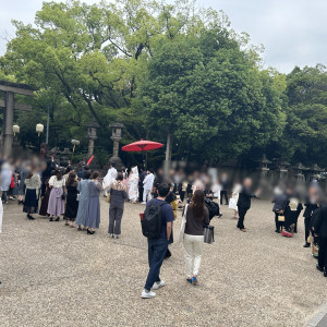 花嫁行列　いろんな人がお祝いしてました|521576さんの住吉大社の写真(2473946)