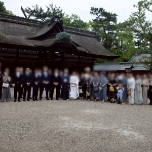 結婚式の後、御本殿の前でも写真撮影できました|521576さんの住吉大社の写真(2474000)