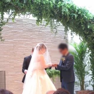 指輪交換の場面です
