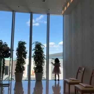 天気がいいと空が綺麗に見えます。