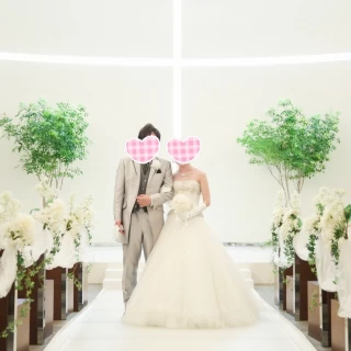 チャペルで写真撮影