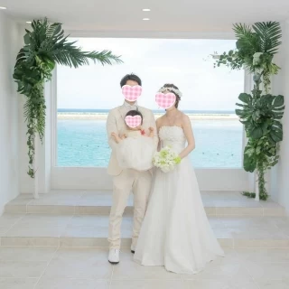 室内のチャペルでは写真撮影だけしました