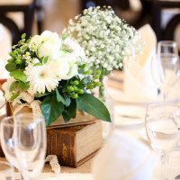花嫁の好みに合ったテーブル装花
