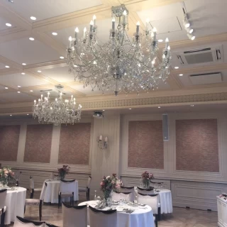 可愛らしい披露宴会場。