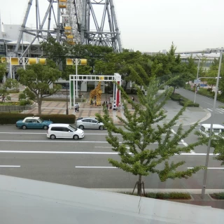 フラワーシャワーを行うスペースからの景色