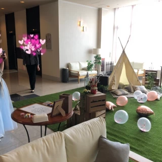 ウェルカムスペースの芝生