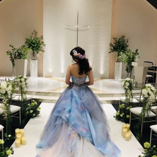 前撮り写真ですが教会内はこんな感じです。