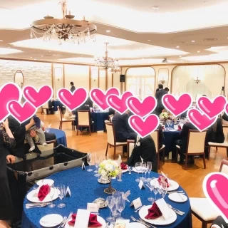 全体的な披露宴会場の雰囲気です
