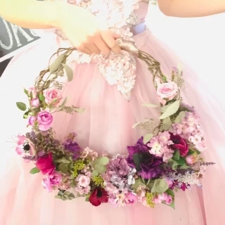 とても可愛いブーケ、ドレスとぴったりでした。