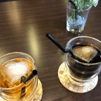 サロンで出していただいたドリンクは 氷がハートでした