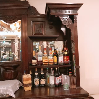 バーカウンターのお酒