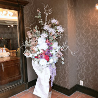 入口のお花の装飾