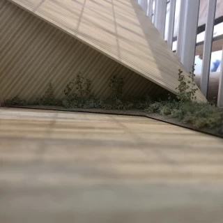 まだオープンしていないので模型で見せてもらいました。