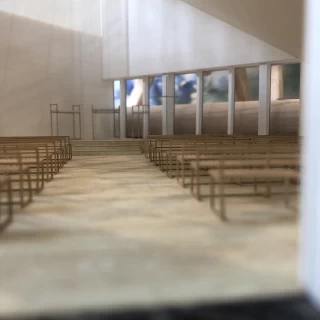 まだオープンしていないので模型で見せてもらいました。
