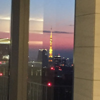 打ち合わせに行った時、挙式会場から見える東京タワーの夜景