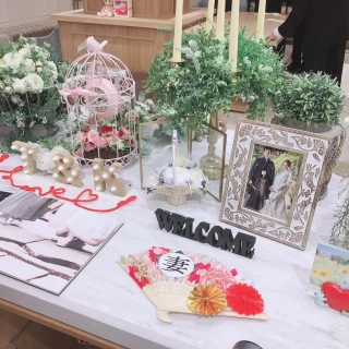 イメージ写真で渡しあとはお任せ。とてもお洒落に配置してくれた