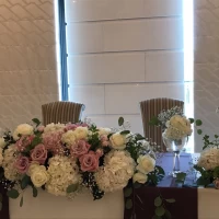 新郎新婦前の装花