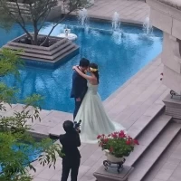 ベランダからの中庭