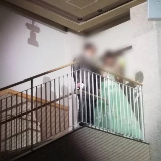 お色直し後の入場です。2階からの登場が出来ます。